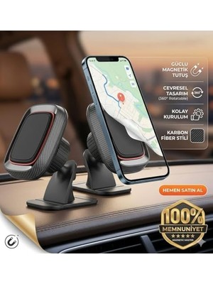 TeknoKapsül Araba Telefon Tutucu, Araç Içi Telefon Tutucu Masaüstü Telefon Tutucu Telefon Standı 360 Derece Döenebilen Araç Telefon Tutucusu, Konsola Sabitlenebilir Stand ve Tutucu 052
