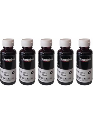 TeknoKapsül Photo Ink Hp Smart Tank 500-530-515-615 5 Adet Siyah Mürekkep