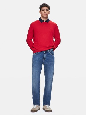 LTB Hollywood 300 Düz Paça Orta Bel Mid Indigo Jean Pantolon