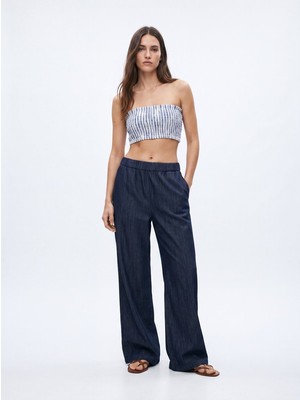 LTB Emılla Comfort Fit Yüksek Bel Dark Indigo Jean Pantolon