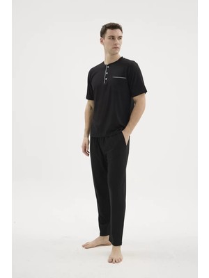 Melonika Kocabey BKK-26404 Battal Midi Yaka Pijama Takımı