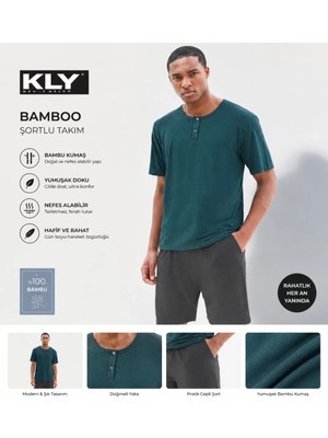 Melonika Kly Erkek Bambu Şortlu Pijama Takım 26213