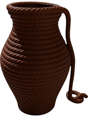 Toynetic 20CM Halat – Bohem ve Dokulu Dekoratif Vazo