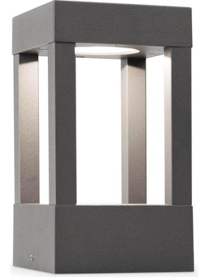 Ayrex Faro Barcelona Agra 70755 Solar Lamba Ampul LED Dahil, 6 W, Alüminyum ve Cam Şeffaf, Gri