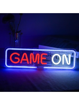 Ayrex Wanxing Game On Neon Tabela, Duvar Dekoru Için Oyun Neon Tabelaları, Oyun Neon Işıkları �