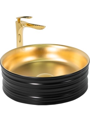 Paluci Cupra Matt Black Gold Lavabo