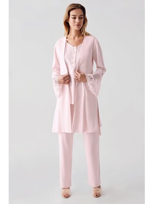 Melonika Freshness 322 Kadın Sabahlıklı Pijama Takımı