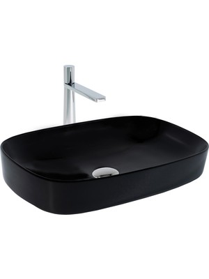 Paluci Rachel Matt Black Çanak Lavabo