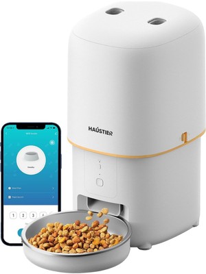 Ayrex Haustier PF02 Akıllı Otomatik Kedi Mama Kabı, Tuya App-Wifi Uzaktan Kontrol, Sensörlü, 4l