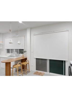 Ayrex Özel Jaluzi Beyaz Mat Stor Perde Etek Dilimsiz Güneşlik Güneşlik Stor Perde 180X200, 518