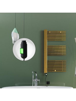 Ayrex Male Elektrikli Havlupan 600X1190 Altın (Onoff Düğmeli) 600W