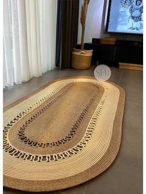 Ayrex Home Turko Jüt, Hasır, Kilim, Paspas, Yolluk, Jüt Halı, Jüt Paspas, Dekoratif Kilim, Bohe