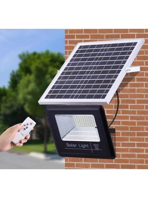Ayrex 200 Watt Güneş Enerjili LED Projektör Sokak Aydınlatması/ Su Geçirmez, Sensörlü, Kuman