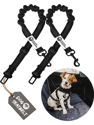 Ayrex The Good Works Farm 3 Parça Set Köpek Emniyet Kemeri, Geri Çekilebilir Köpek Araba Koşum