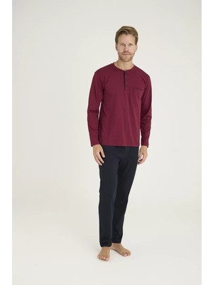 Melonika 9250 Erkek Midi Yaka Pijama Takım