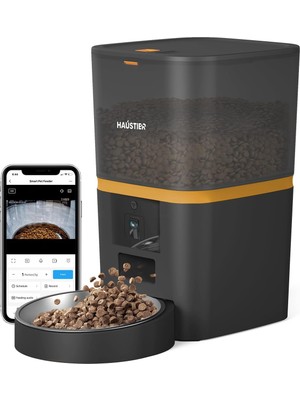 Ayrex Haustier QQ005 Gece Görüşlü 480P Kameralı, Akıllı Otomatik Kedi Mama Kabı, Tuya App-Wi