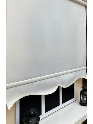 Ayrex Storburada Düz Ekru Stor Perde Etek Dilimli STB-5301 Ekru 90 x 200