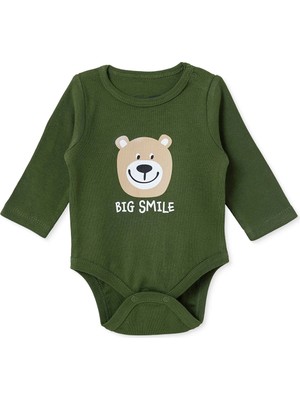 Hellobaby Erkek Bebek Body Çıtçıtlı Yaka Long Sleeve