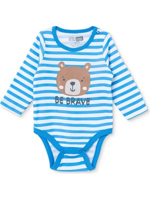 Hellobaby Erkek Bebek Uzun Kol Body Çıtçıtlı Yaka Uzun Kol