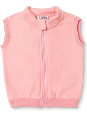 Hellobaby Kız Bebek Polar Yelek Fermuarlı Dik Yaka Atlet