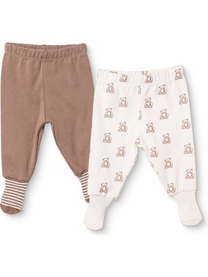Hellobaby Erkek Bebek 2li Pantolon Ayı Baskılı Çoraplı