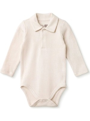 Hellobaby Erkek Bebek Body Çıtçıtlı Polo Yaka Uzun Kol