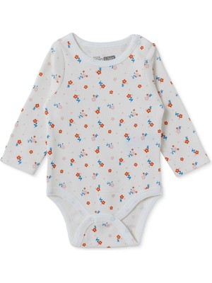 Hellobaby Kız Bebek Uzun Kol Body Çıtçıtlı Yaka Uzun Kol