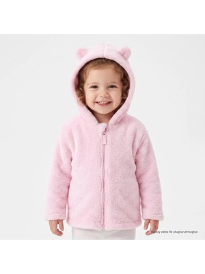 Hellobaby Kız Bebek Welsoft Hırka Fermuarlı Kapüşonlu Long Sleeve