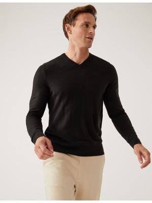 Marks & Spencer Cashmilon™ V Yaka Kazak