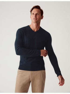 Marks & Spencer Cashmilon™ V Yaka Kazak