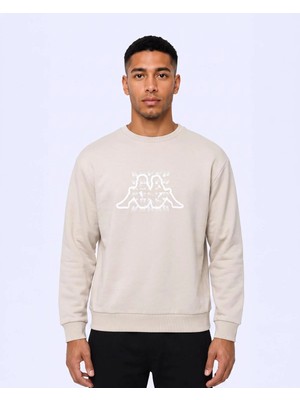 Kappa Logo Irbidden Tur Erkek Bej Regular Sweatshirt