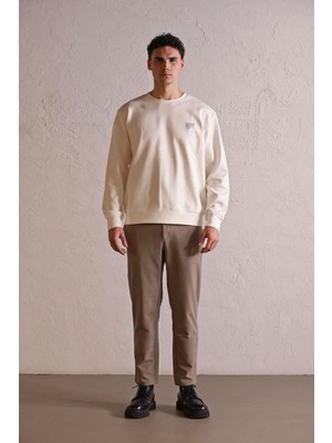 gmg firenze Bisiklet Yaka Sırtı ve Göğsü Baskılı Erkek Sweatshirt