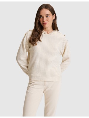 Pierre Cardin Ekru Oversize Sweatshirt 50325428 VR019