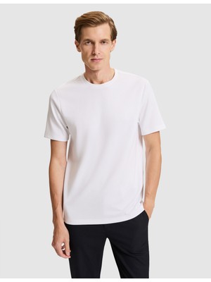 Pierre Cardin Beyaz Regular Fit Basic Tişört 50333999 VR013