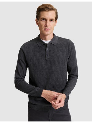 Pierre Cardin Antrasit Melanj Slim Fit Kazak 50333916 VR081