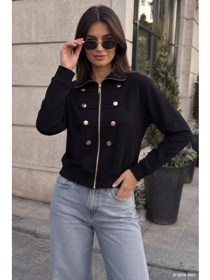 Gülseli Kadın Fermuarlı Ceket P-00023048