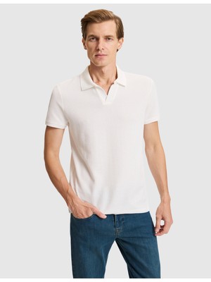 Pierre Cardin Ekru Slim Fit Tişört 50331625 VR019