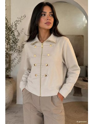 Gülseli Kadın Fermuarlı Ceket P-00023048