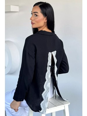 Gülseli Tek Cepli Sırt Detaylı Kadın Gömlek P-00022361