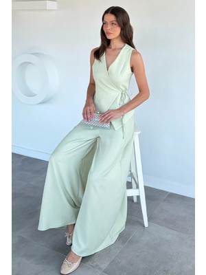 Gülseli Yelek Pantolon Ikili Takım P-00022353