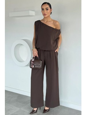 Gülseli Kadın Bel Lastikli Pantolon Bluz Ikili Takım P-00022163