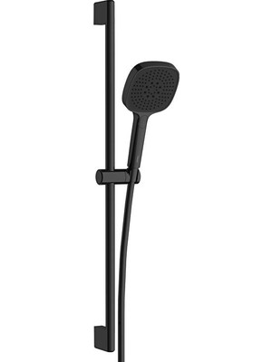 VitrA Artema Core Square A4591739 3f Sürgülü El Duşu Takımı, Parlak Siyah