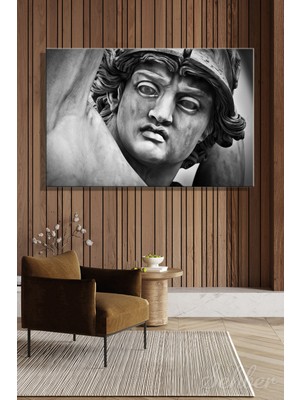 Şehber Floransa Loggia Dei Lanzi'deki  Neoptolemus Figürü Yatay Kanvas Tablo 4220