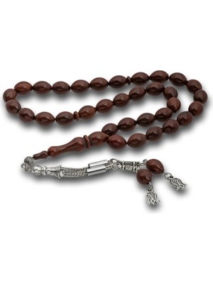 Inure Jewelry Metal Püsküllü Arpa Kesim Kuka Tesbih