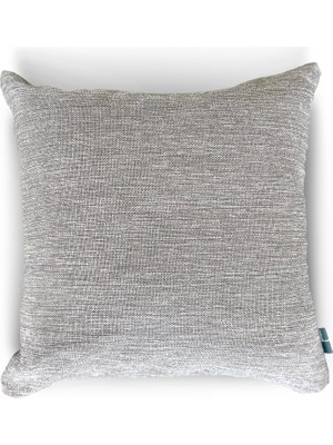 TeknoKapsül Brooklyn Gray Dokulu Düz Dekoratif Kırlent Kılıfı 45X45 cm - Gri