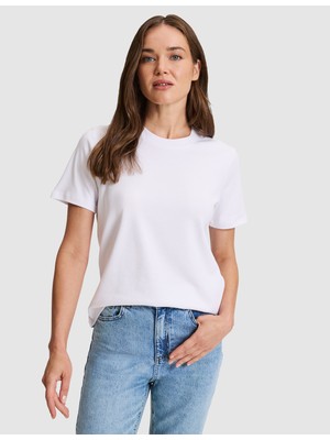 Pierre Cardin Beyaz Regular Fit Basic Tişört 50331306 VR013