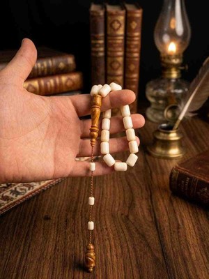 Gündüz Ticaret 17'li Efe Maskot Deve Kemiği ve Kuka Kombinli Doğal Tesbih
