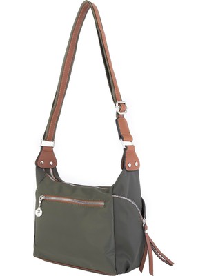Nas Kadın Çapraz Çanta Yeşil Taba Buzzy ( 26X21X15 Cm)