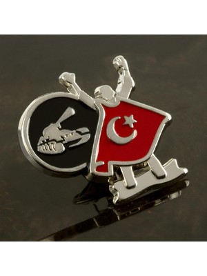 Zero Land Ilkestor Ay Yıldız Yaka Rozet Gümüş Rengi