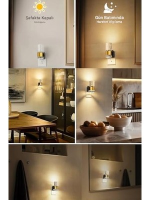 TeknoKapsül Neo Vista LED Sensörlü Aplik Gece Lambası, Duvar Tipi, Modern Tasarım, Iç Mekan Aydınlatması
